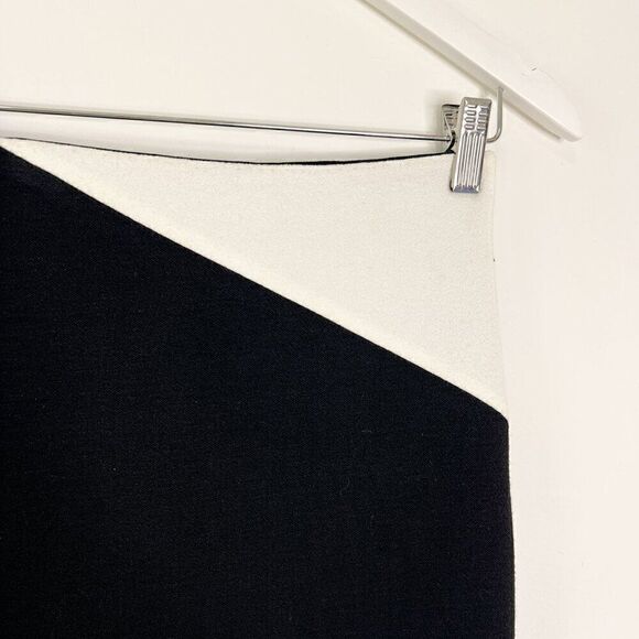 Alice + Olivia Employed Black and White Stretch Knit Pencil Skirt - Picture 3 of 8